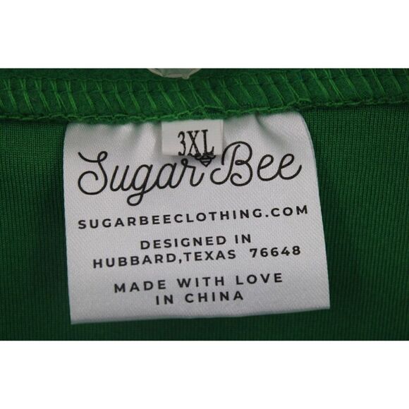 SUGAR BEE PAJAMA SET GREEN WHITE WOMEN'S 3XL FITS SMALL SEE MEASUREMENTS - Picture 12 of 13